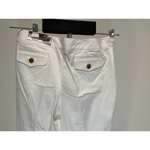 George Womens Size 16 Capri Pants 37X22 Classic Fit Artic White NWT - Picture 11 of 12